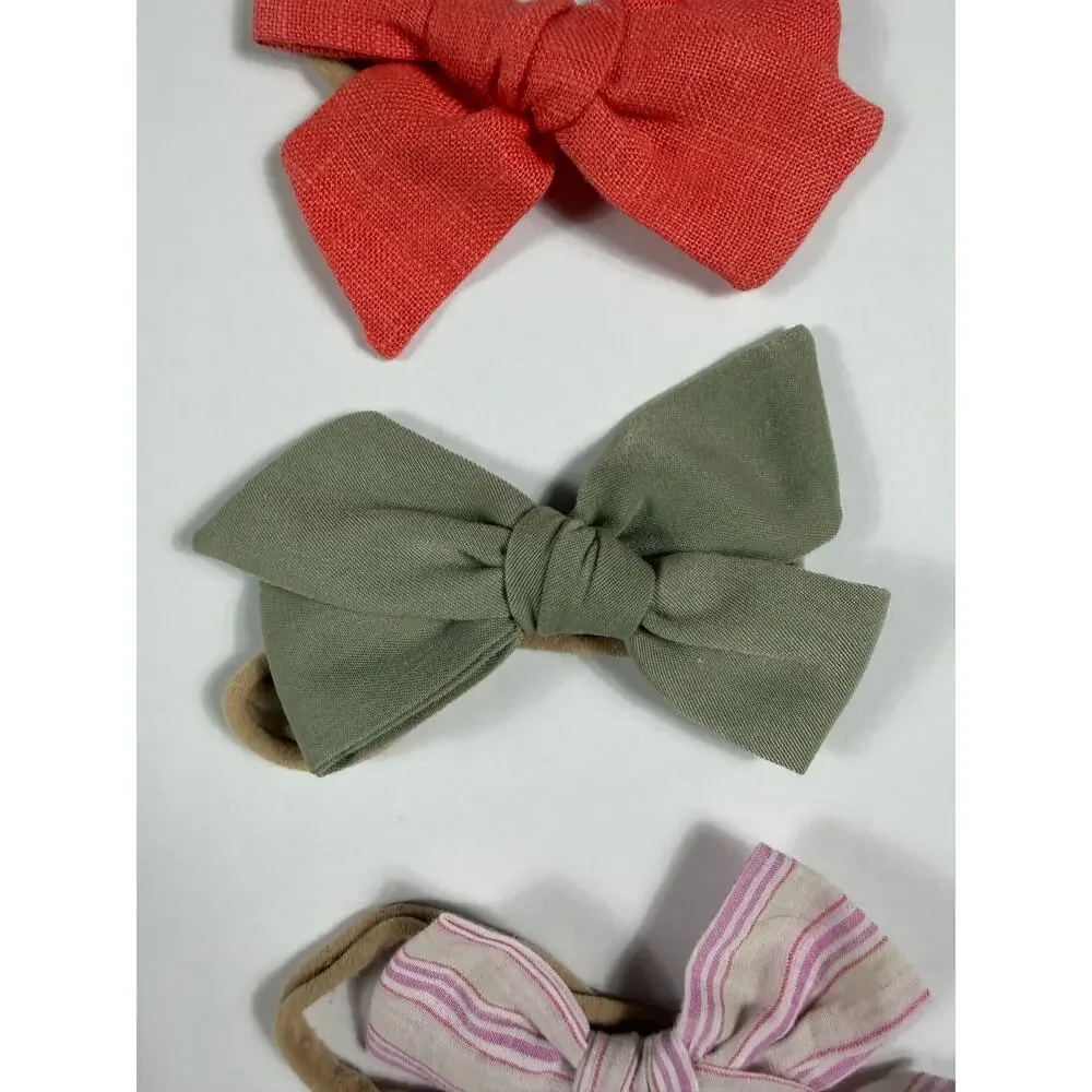 Small Shop Baby Bow Headband Set of 3 Nylon Bows